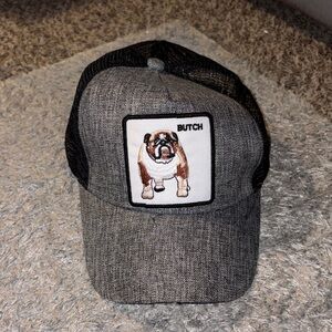 Unisex Grey “Butch” Dog Patch Cap